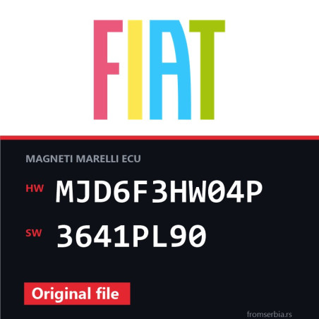Fiat Grande MJD6F3HW04P 3641PL90 original ECU file