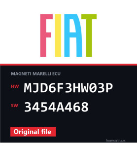 Fiat Punto MJD6F3HW03P 3454A468 original ECU file