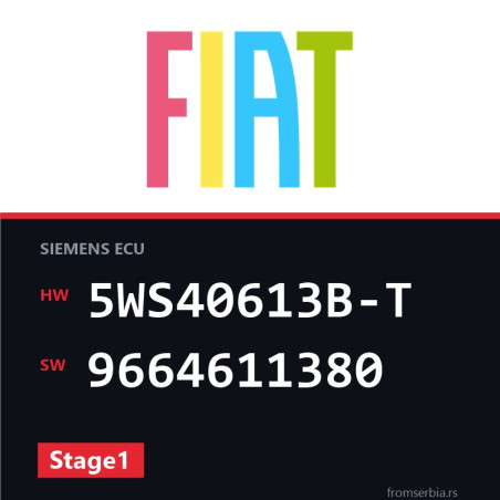 Fiat Scudo 5WS40613B-T 9664611380 Stage1 tuning file