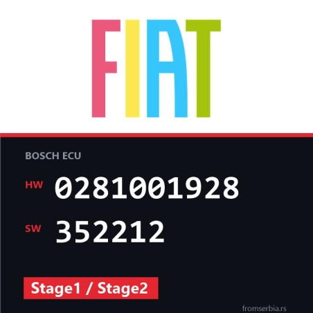 Fiat Bravo 0281001928 352212 Stage1 / Stage2 tuning file