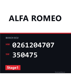 Alfa Romeo 166 0261204707 350475 Stage1 tuning file