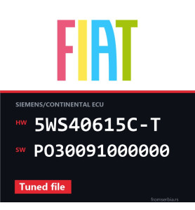 Fiat 5WS40615C-T PO30091000000 Tuned file tuning file