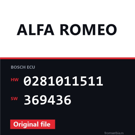 Alfa Romeo GT 0281011511 369436 original ECU file
