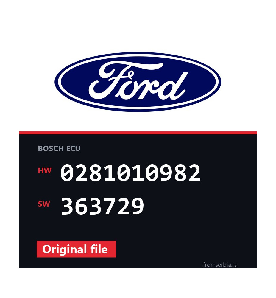 Ford Galaxy 0281010982 363729 original ECU file