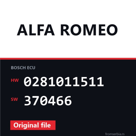 Alfa Romeo GT 0281011511 370466 original ECU file