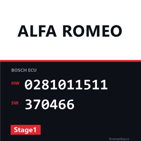 Alfa Romeo GT 0281011511 370466 Stage1 tuning file