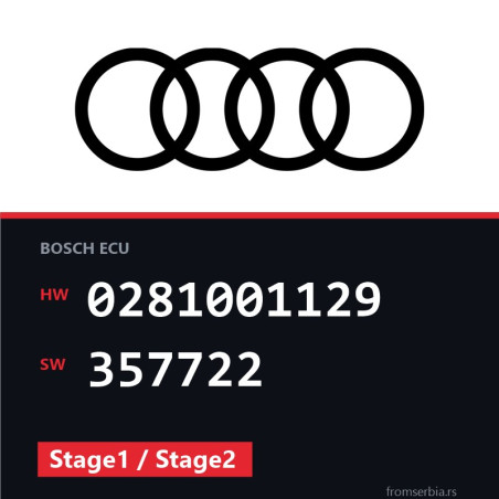Audi 100 0281001129 357722 Stage1 / Stage2 tuning file