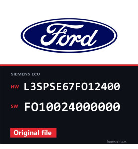 Ford Focus L3SPSE67FO12400 FO10024000000 original ECU file