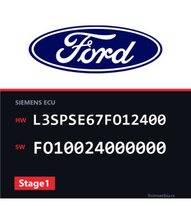 Ford Focus L3SPSE67FO12400 FO10024000000 Stage1 tuning file