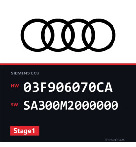 Audi A1 03F906070CA SA300M2000000 Stage1 tuning file