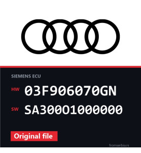 Audi A1 03F906070GN SA300O1000000 original ECU file