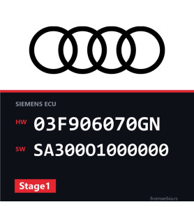 Audi A1 03F906070GN SA300O1000000 Stage1 tuning file