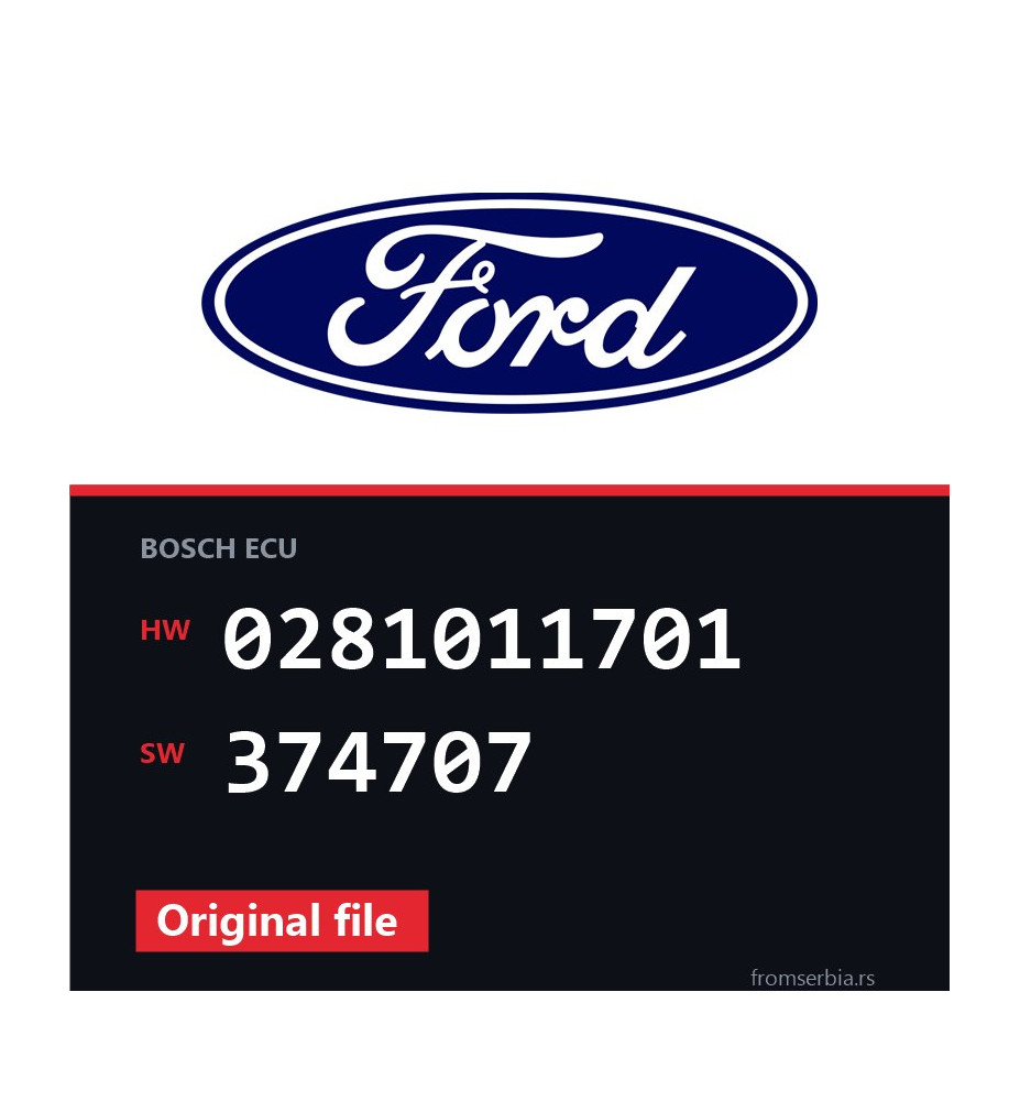 Ford Focus 0281011701 374707 original ECU file