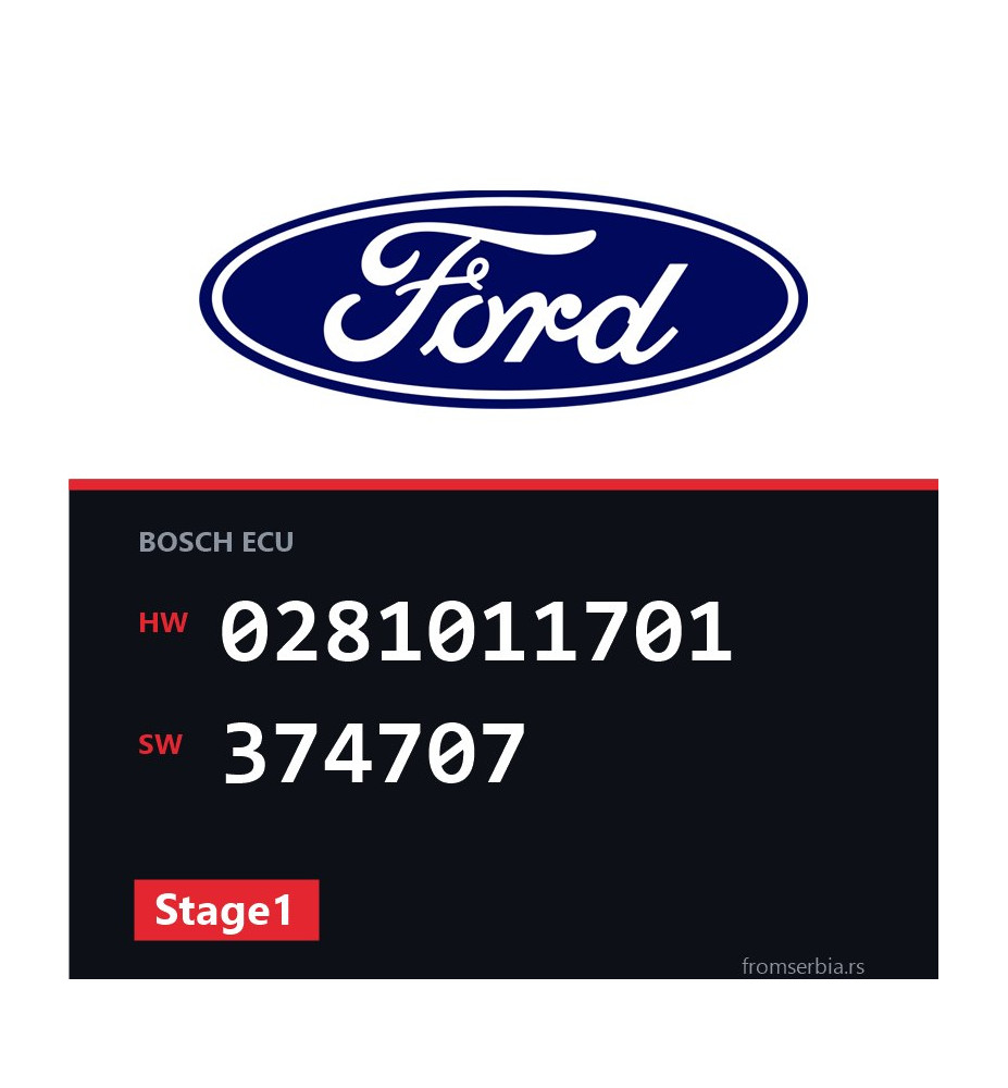 Ford Focus 0281011701 374707 Stage1 tuning file
