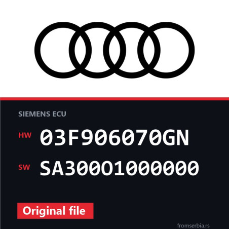 Audi A1 03F906070GN SA300O1000000 original ECU file