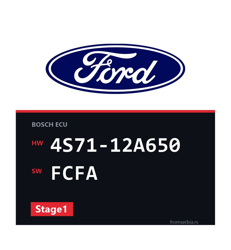 Ford Mondeo 4S71-12A650 FCFA Stage1 tuning file