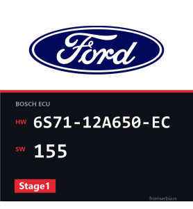Ford Mondeo 6S71-12A650-EC 155 Stage1 tuning file