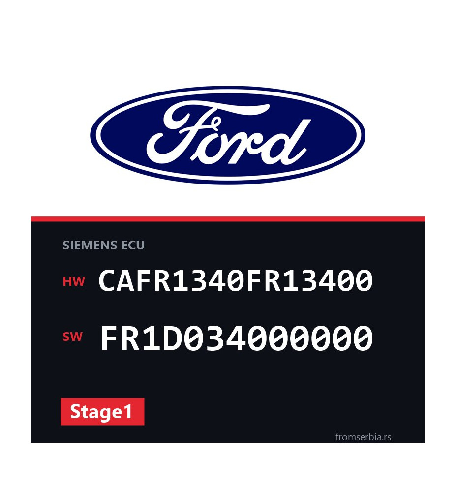 Ford Focus CAFR1340FR13400 FR1D034000000 Stage1 tuning file