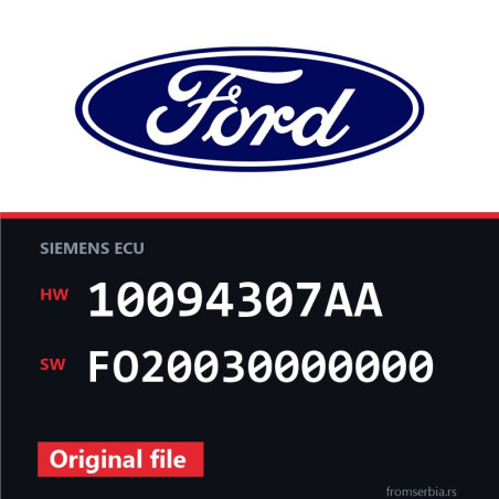 Ford Focus 10094307AA FO20030000000 original ECU file