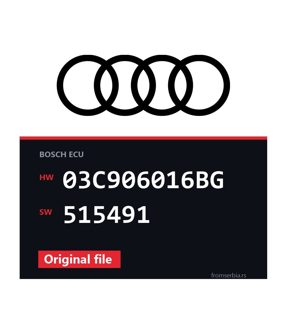 Audi A1 03C906016BG 515491 original ECU file