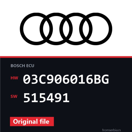 Audi A1 03C906016BG 515491 original ECU file