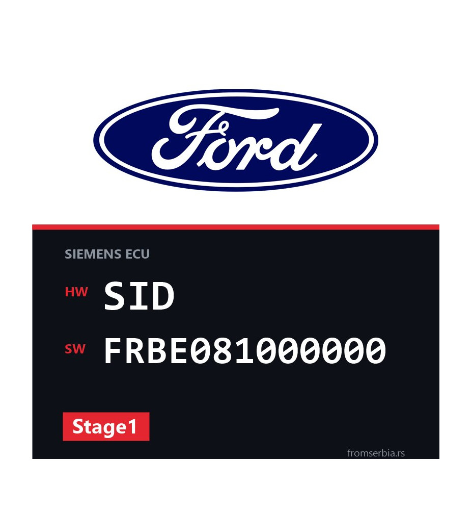 Ford Mondeo SID FRBE081000000 Stage1 tuning file