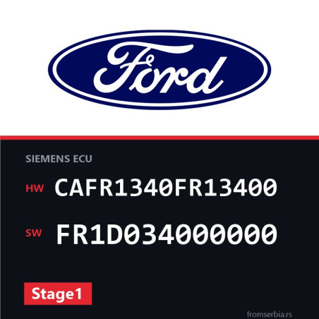 Ford Connect CAFR1340FR13400 FR1D034000000 Stage1 tuning file