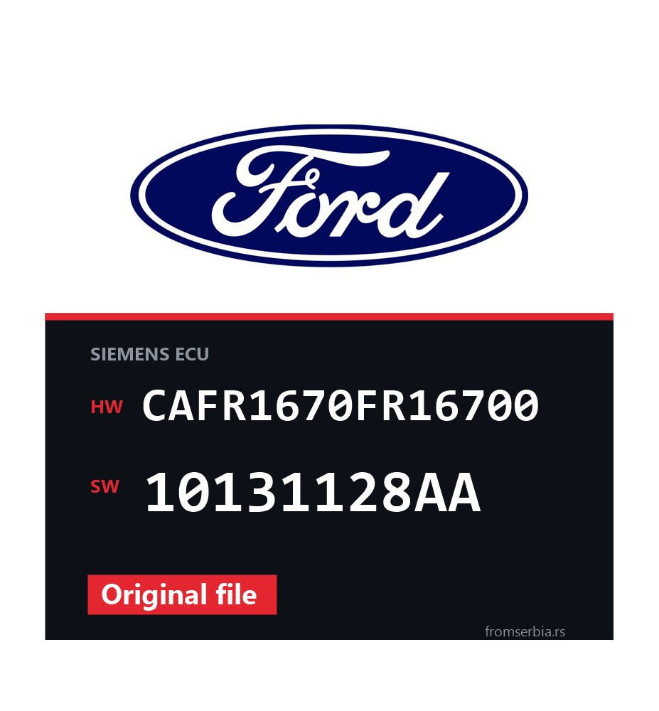 Ford Focus CAFR1670FR16700 10131128AA original ECU file