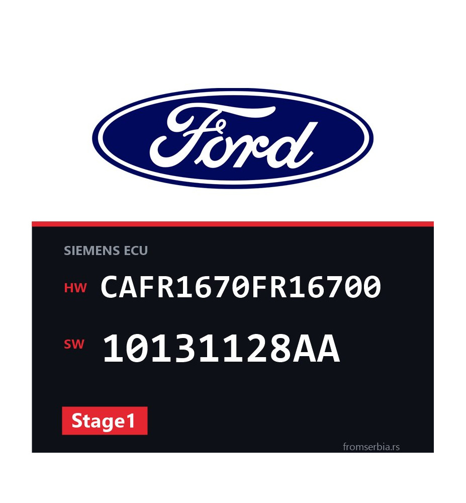 Ford Focus CAFR1670FR16700 10131128AA Stage1 tuning file