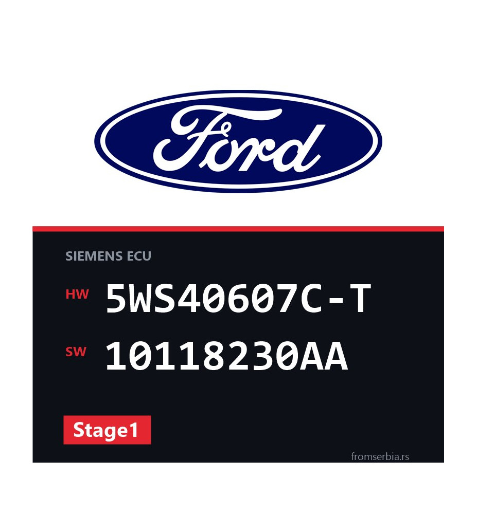 Ford Focus 5WS40607C-T 10118230AA Stage1 tuning file