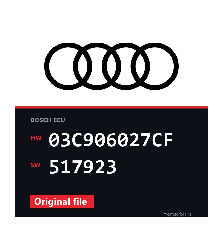 Audi A1 03C906027CF 517923 original ECU file