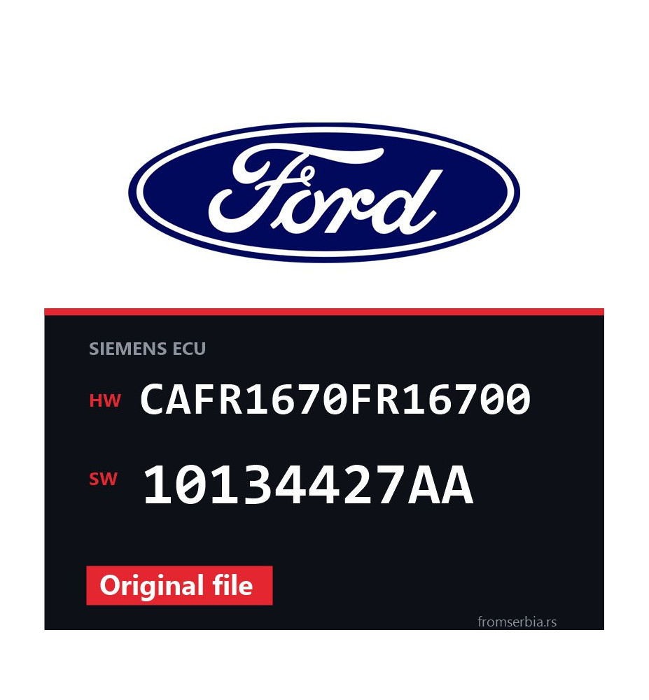 Ford Kuga CAFR1670FR16700 10134427AA original ECU file