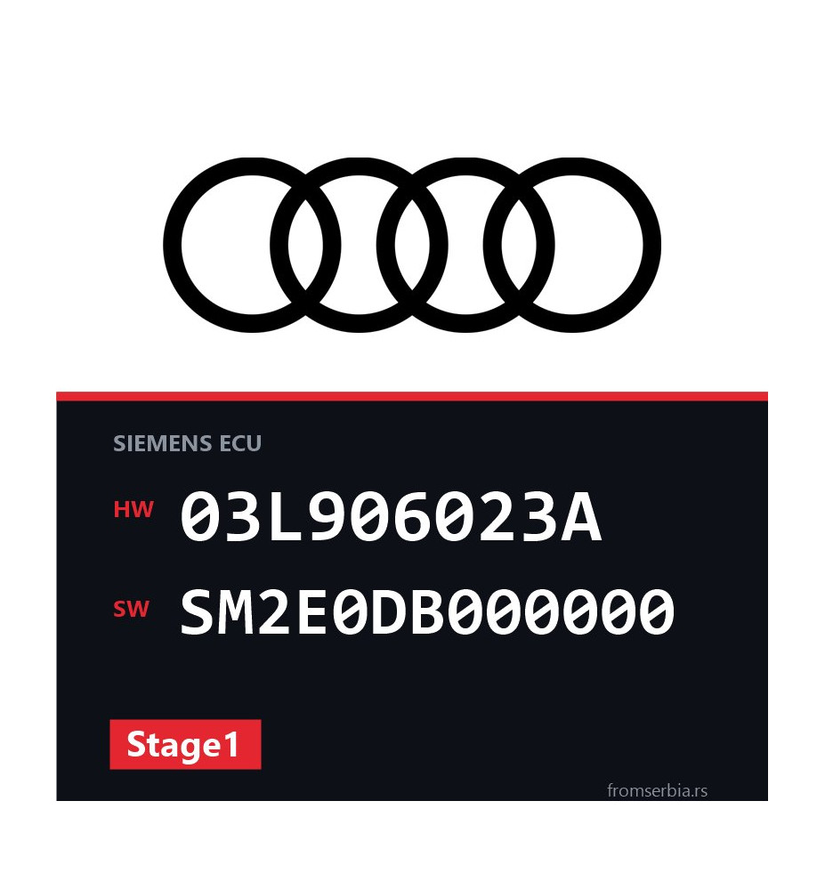 Audi A1 03L906023A SM2E0DB000000 Stage1 tuning file