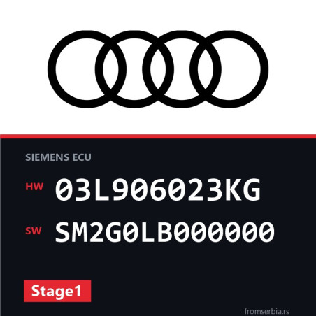 Audi A1 03L906023KG SM2G0LB000000 Stage1 tuning file