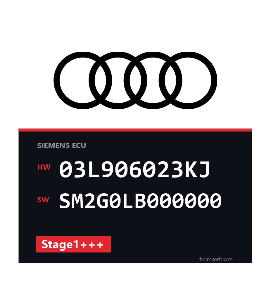 Audi A1 03L906023KJ SM2G0LB000000 Stage1+++ tuning file