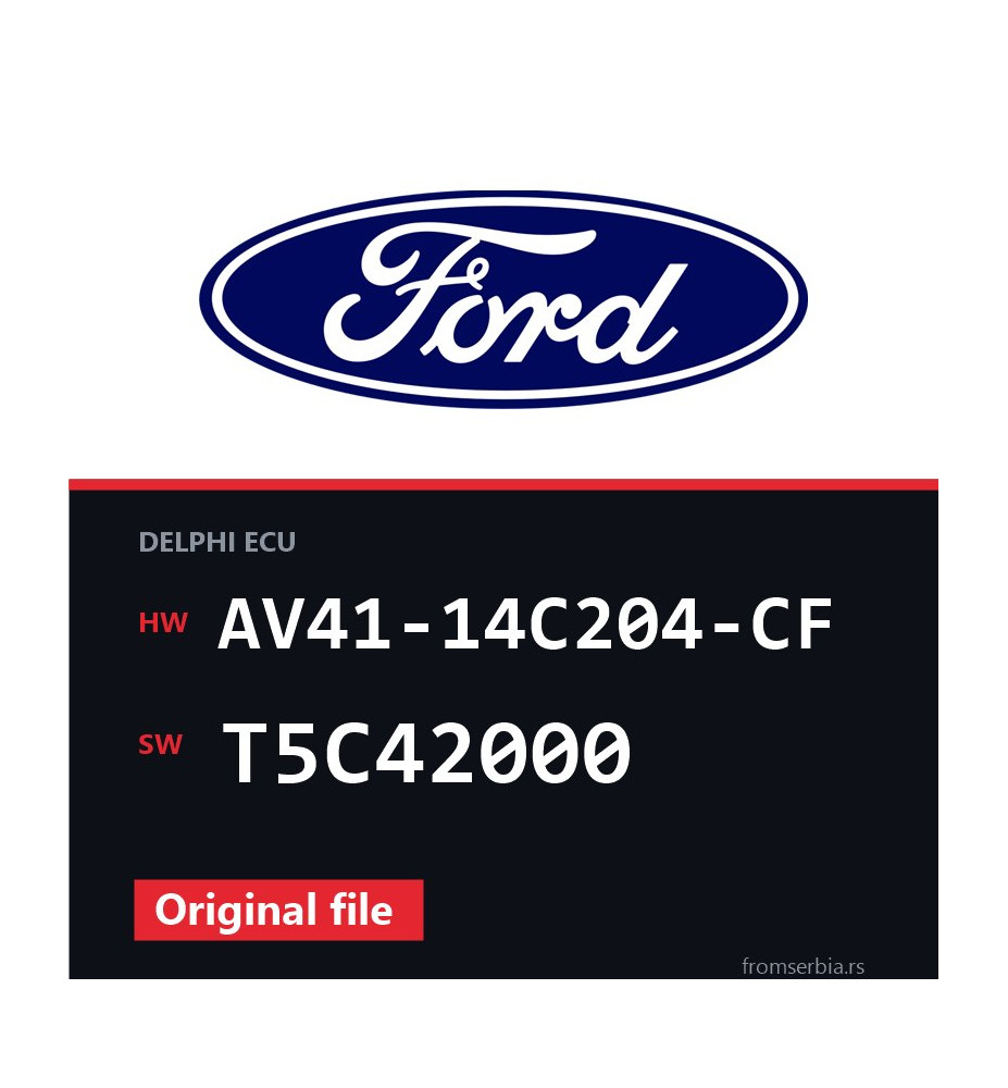 Ford Kuga AV41-14C204-CF T5C42000 original ECU file