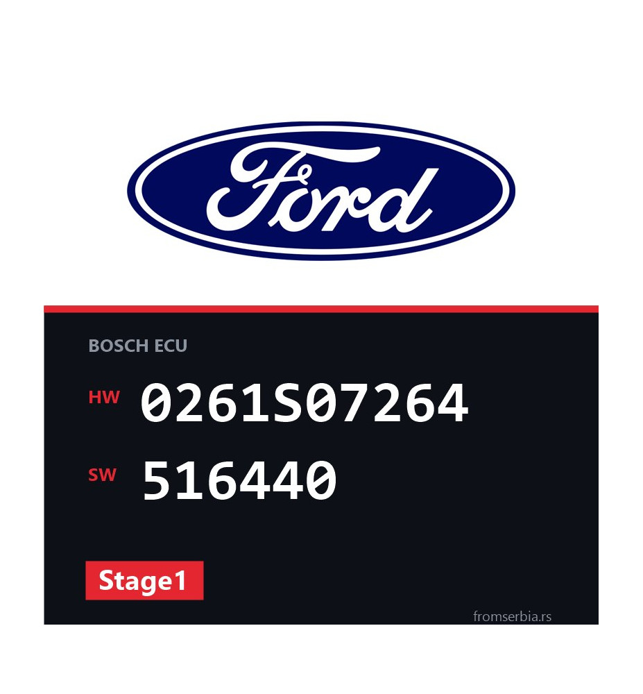 Ford Focus 0261S07264 516440 Stage1 tuning file