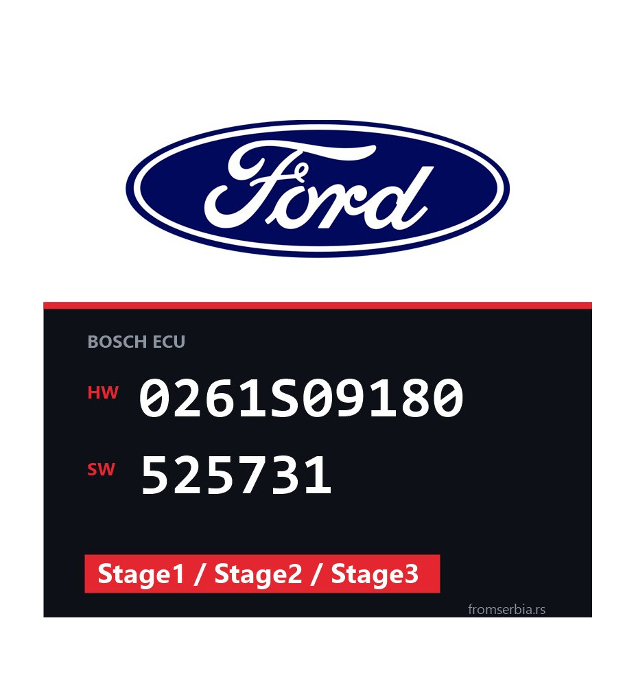 Ford Focus 0261S09180 525731 Stage1 / Stage2 / Stage3 tuning file
