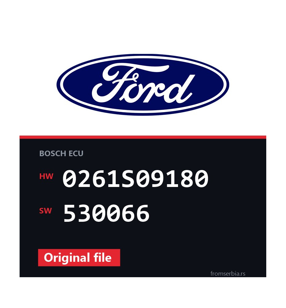 Ford Focus 0261S09180 530066 original ECU file
