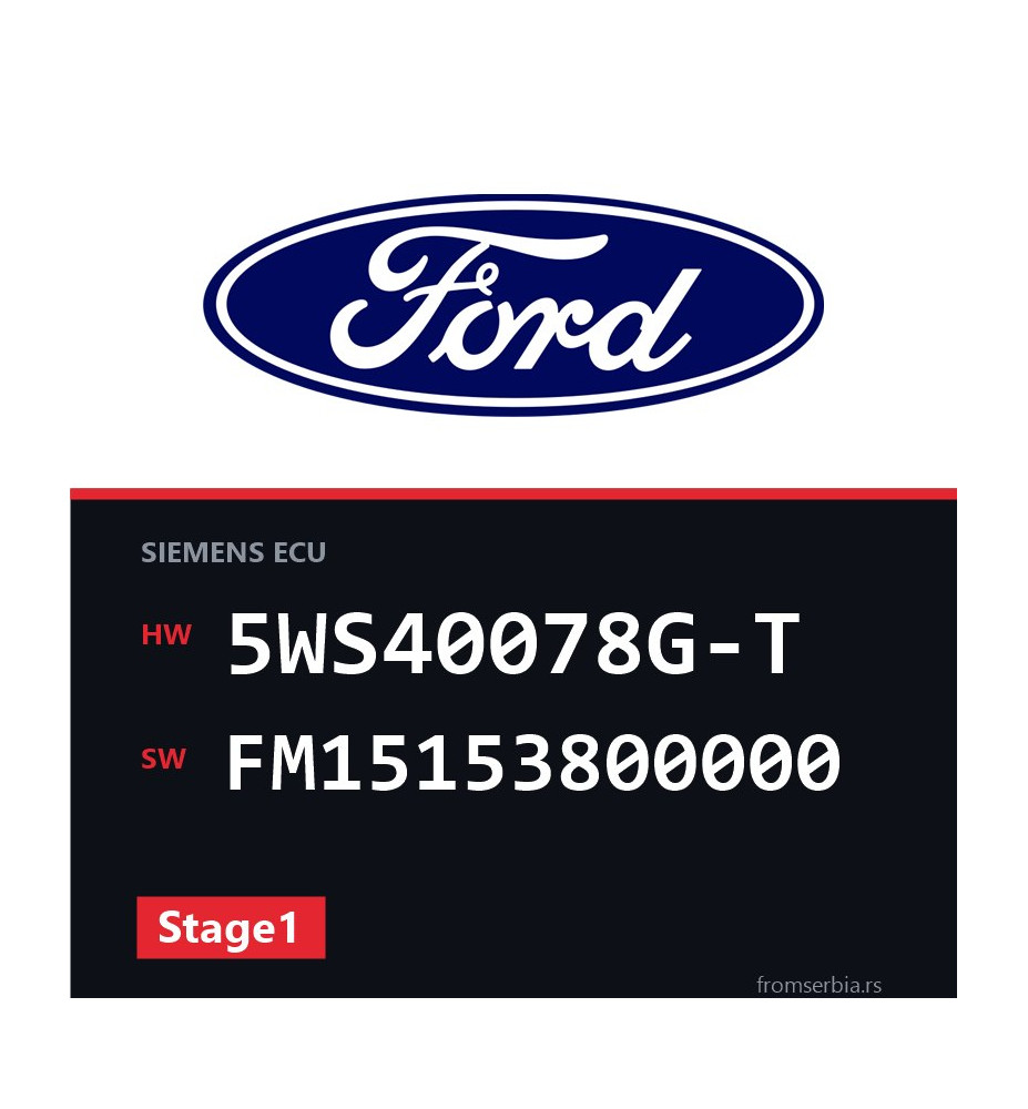 Ford Fiesta 5WS40078G-T FM15153800000 Stage1 tuning file