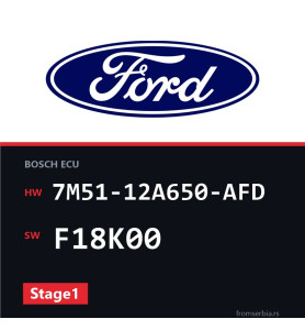 Ford Focus 7M51-12A650-AFD F18K00 Stage1 tuning file