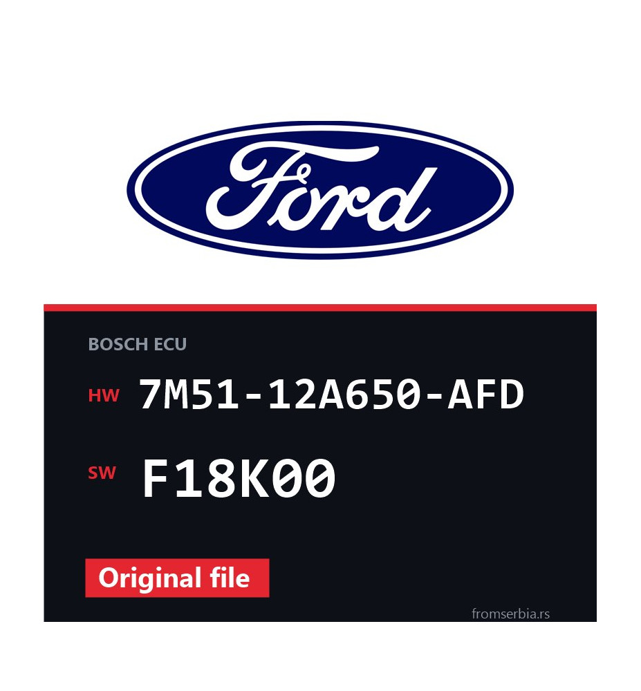 Ford Focus 7M51-12A650-AFD F18K00 original ECU file