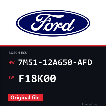 Ford Focus 7M51-12A650-AFD F18K00 original ECU file