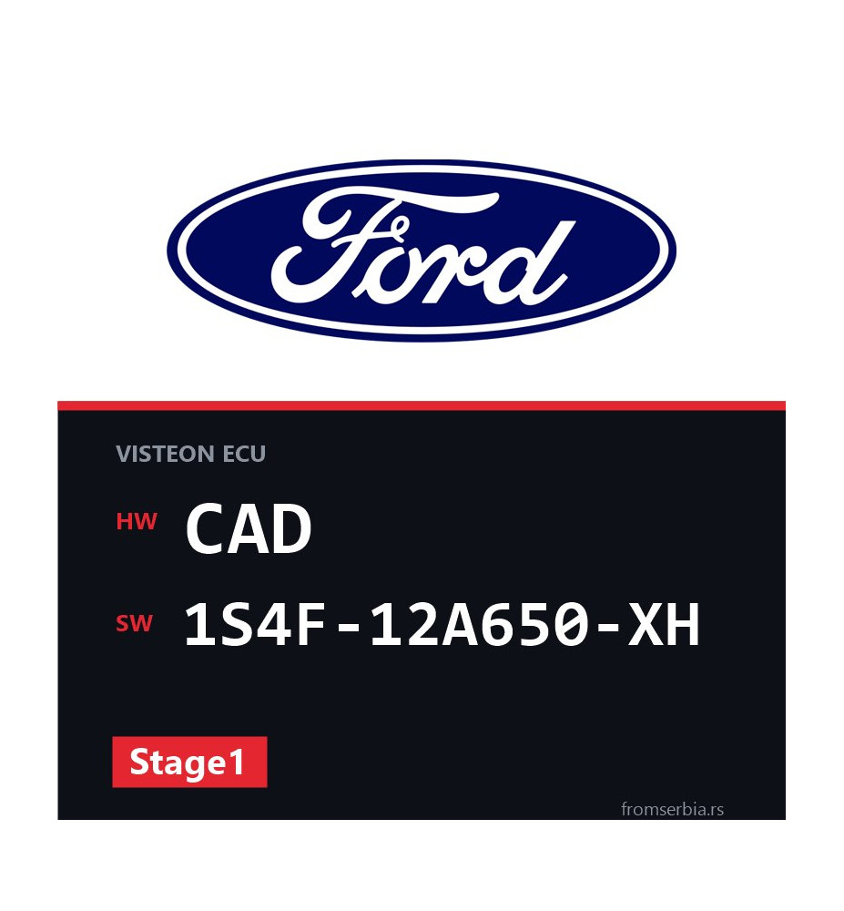 Ford Focus CAD 1S4F-12A650-XH Stage1 tuning file
