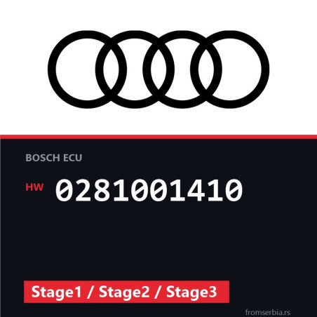 Audi A3 0281001410 Stage1 / Stage2 / Stage3 tuning file