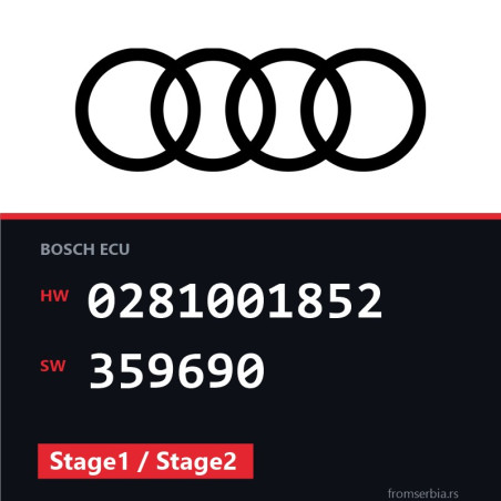 Audi A3 0281001852 359690 Stage1 / Stage2 tuning file