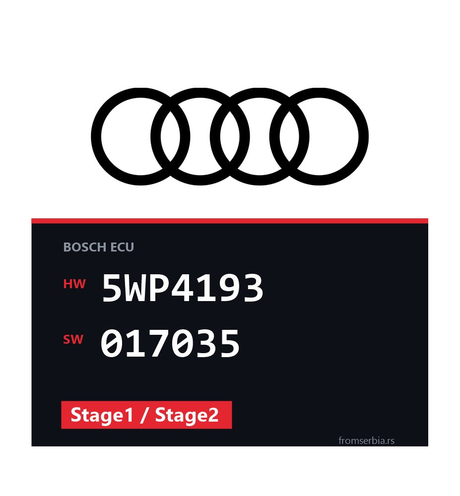Audi A3 5WP4193 017035 Stage1 / Stage2 tuning file