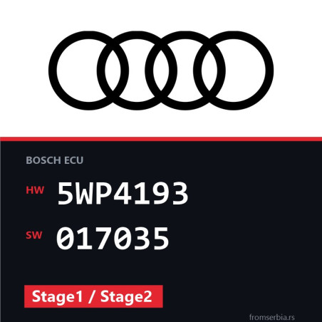 Audi A3 5WP4193 017035 Stage1 / Stage2 tuning file