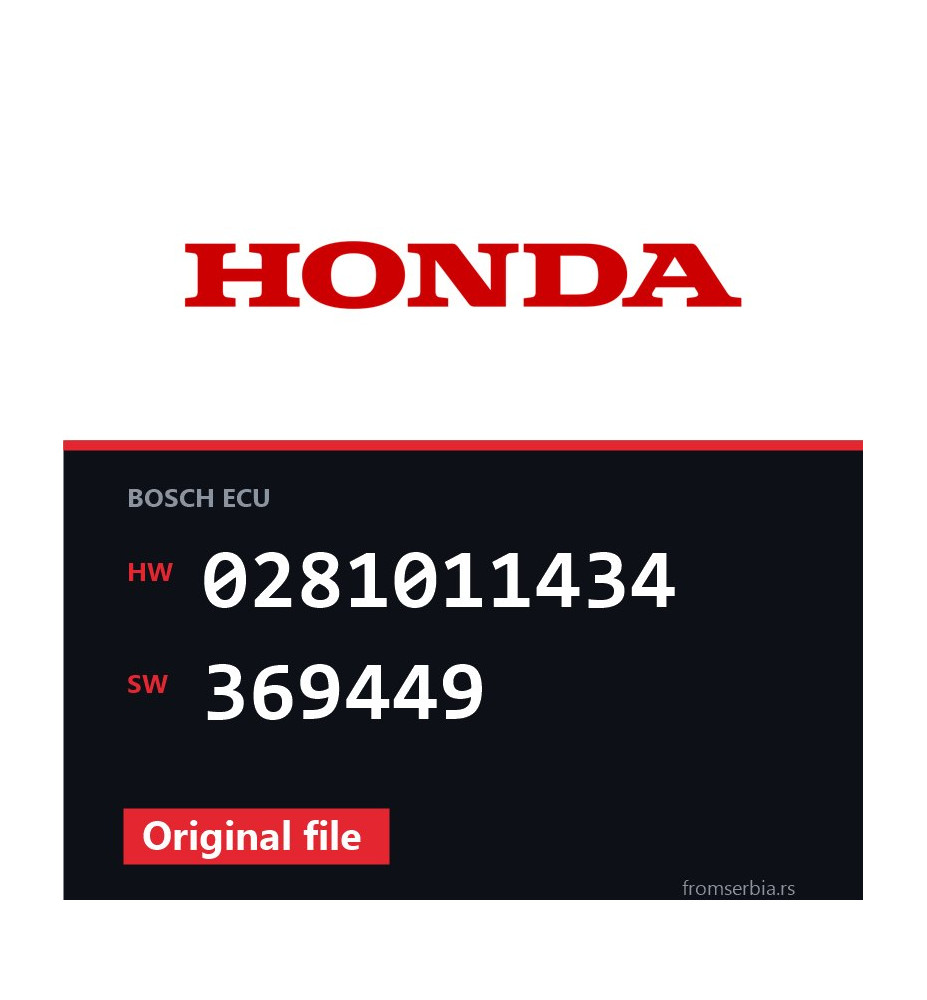 Honda Civic 0281011434 369449 original ECU file