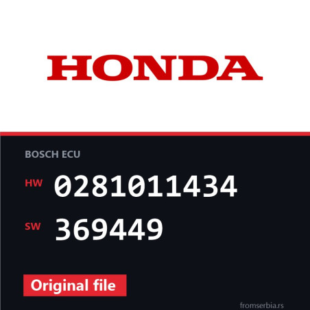 Honda Civic 0281011434 369449 original ECU file